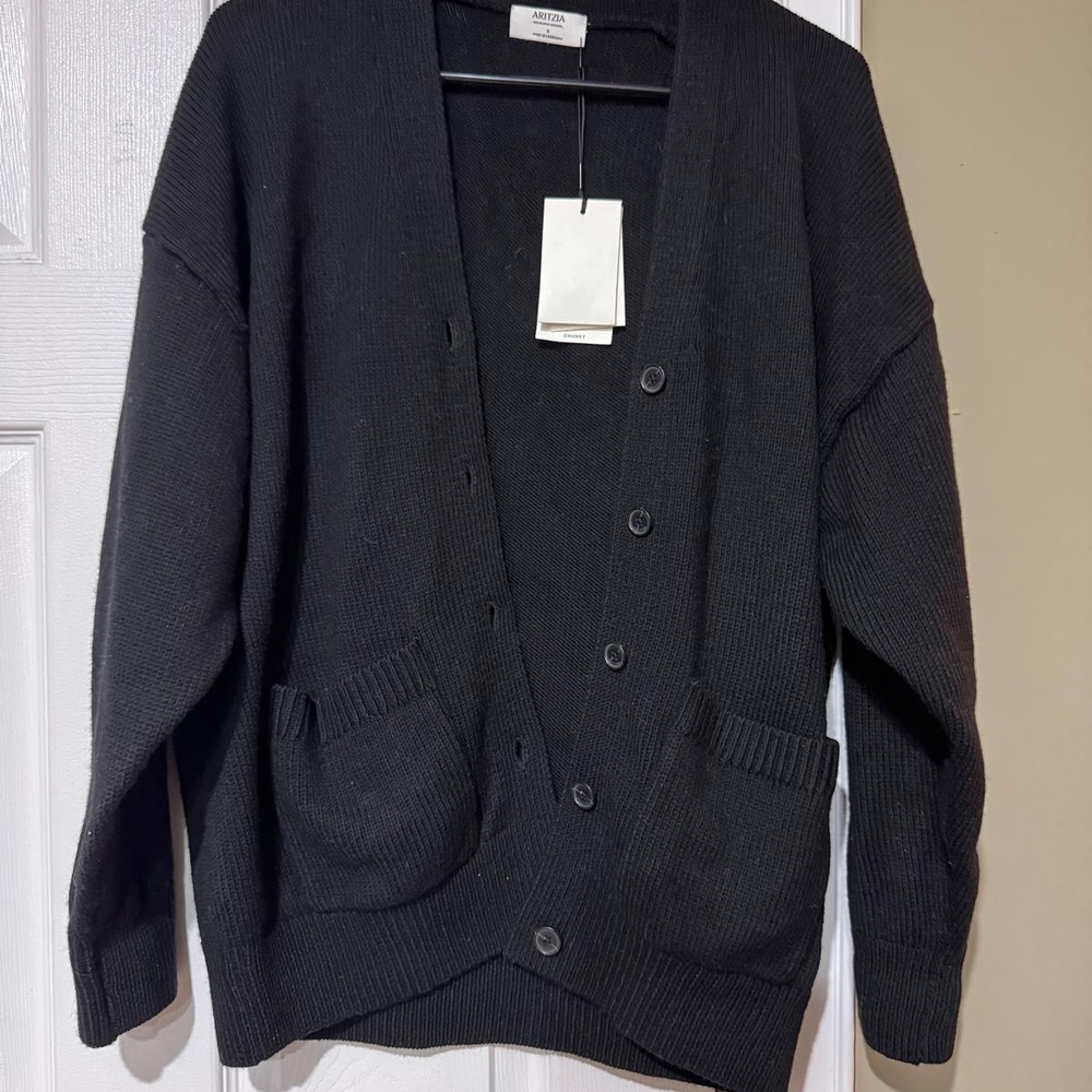 Aritzia Black Merino Wool Sweater